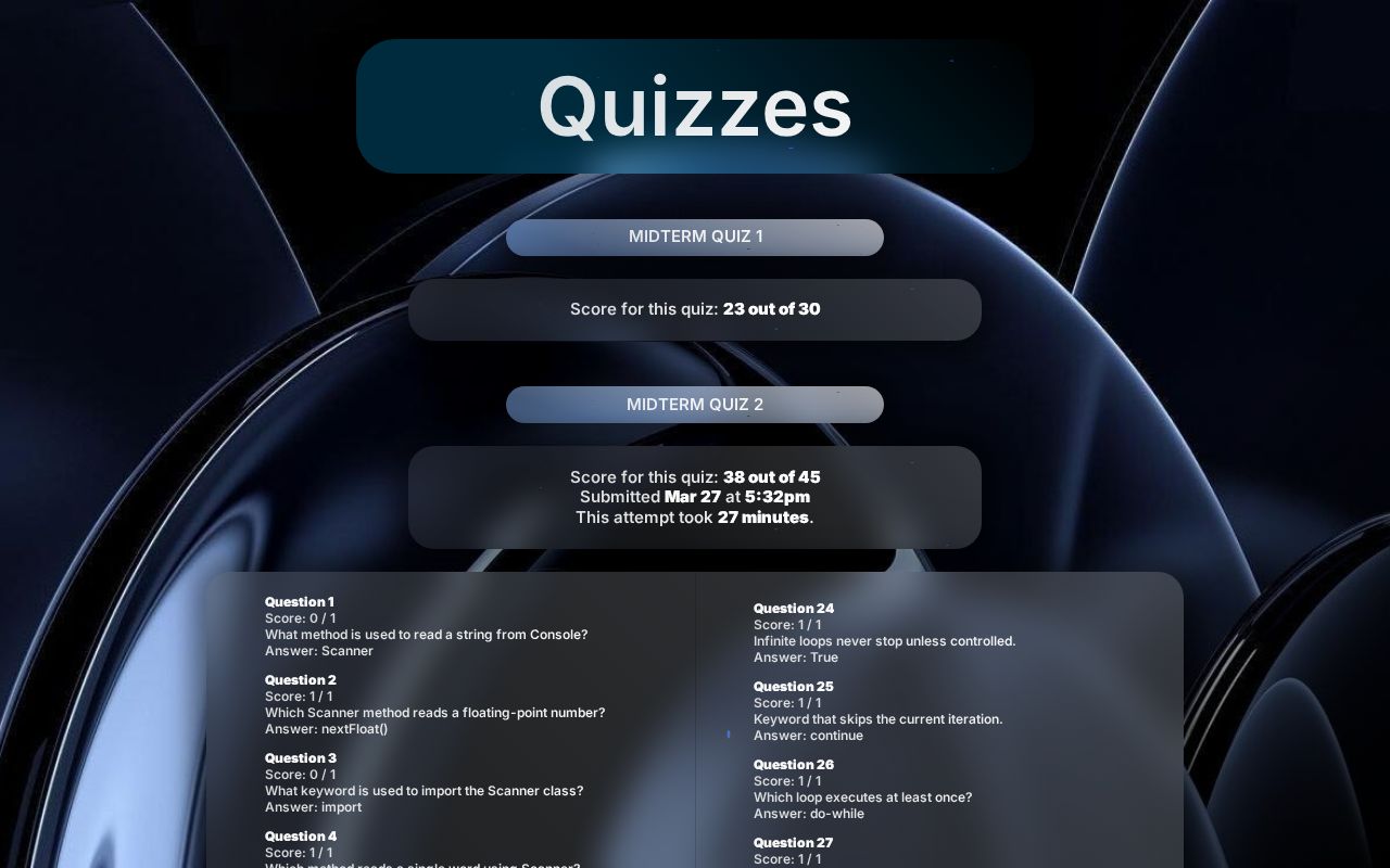 Carrd profile picture for @quizzes